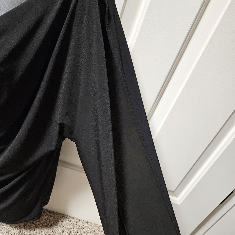 VENUSBlack Draped Asymmetrical Cowl Neck Top - Picture 9 of 13